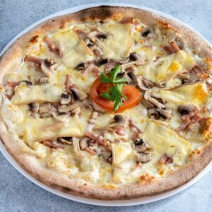 Pizza crème jambon